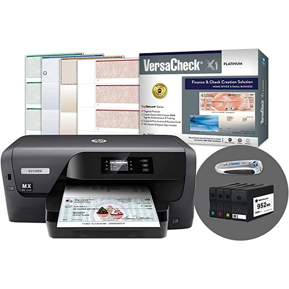 VersaCheck® HP OfficeJet Pro 8210 MXE Color Check Printer and VersaCheck X1 Platinum Finance and Check Creation Bundle (CANADA)