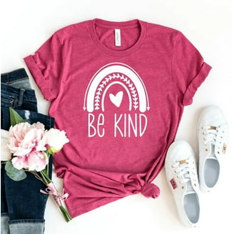 Maglietta Donna Girasole Be Kind – Morbida Top Con Frase Ispirazionale (S-2XL)