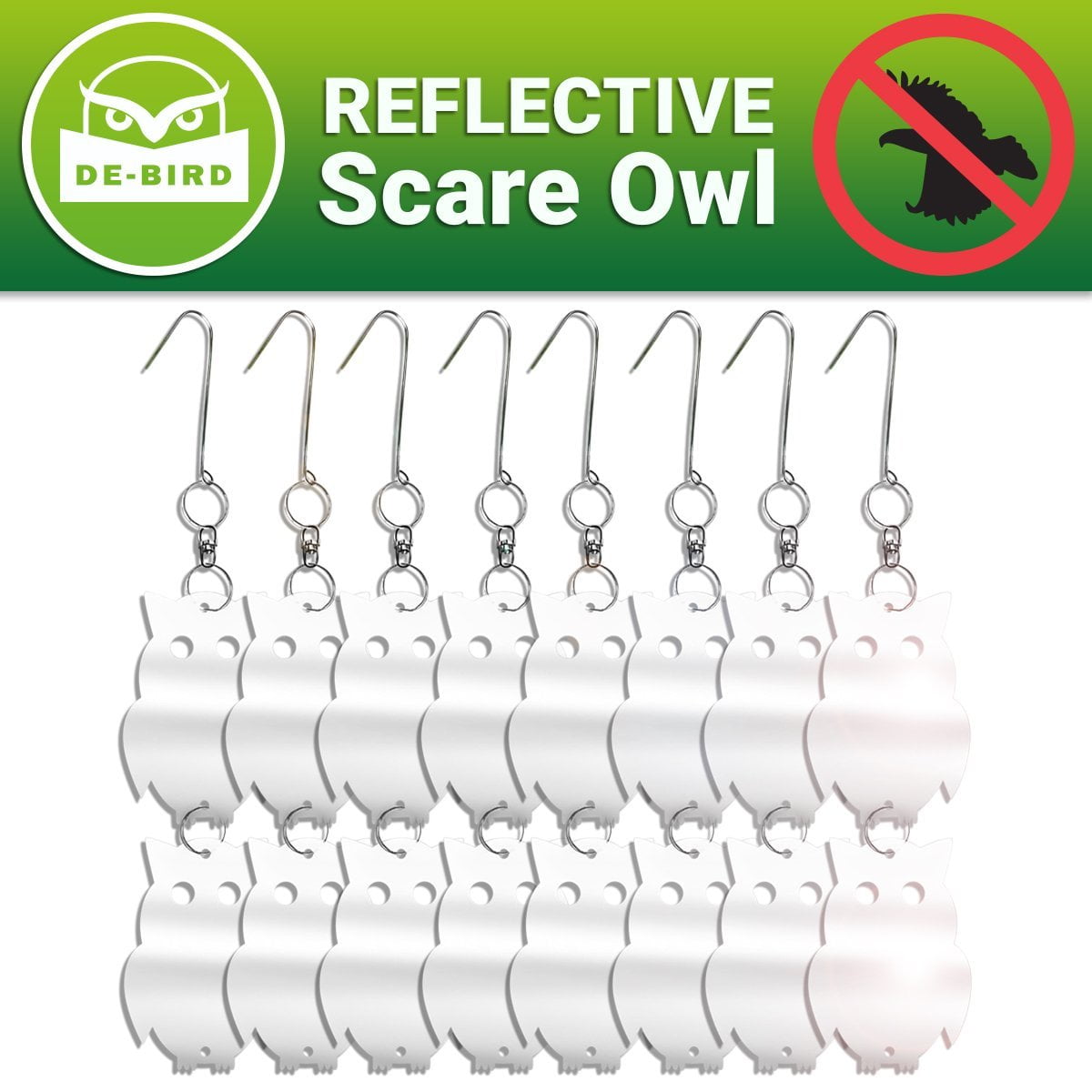 Reflective Bird Repellent Owl Attractive Decoy Will Keep Woodpeckers