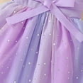 thumbnail image 5 of ITSAME Girls Dresses, Ruffled Sleeveless Cute Bow Round Neck Fashion Princess Tulle Dress for Kids Purple 1-2T, 5 of 7