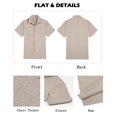thumbnail image 6 of COOFNDY Mens Shirt Wedding Shirts for Men Button Down Short Sleeve Tropical Shirt, 6 of 7