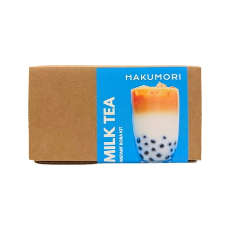 HAKUMORI Instant Boba Milk Tea Set, Instant Bubble Tea (6 Drinks)