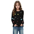thumbnail image 5 of Meichang Girls Valentine Blouses Long Sleeve Crew Neck Tees Heart Graphic Holiday Tops, 5 of 8