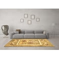 thumbnail image 3 of Ahgly Company Indoor Round Abstract Brown Modern Area Rugs, 3' Round, 3 of 4