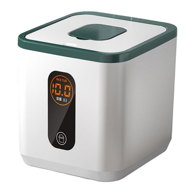 de Almacenamiento Sellados Tapa Abatible a Prueba de Polvo Dispensador de Alimentos Secos Multipropósito Impermeable para Armarios Frijol , Gris 10L