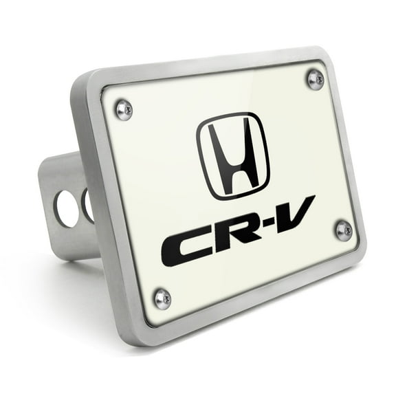 Honda CR-V UV Graphic White Billet Aluminum 2 inch Tow Hitch Cover