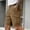 Brown, variant on Mens Cargo Shorts Relaxed Fit, Summer Elastic Waist Drawstring Knee Length Hiking Shorts with Pockets Brown Size 40
