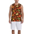 thumbnail image 4 of Easygdp Autumn Leaves Men's Mesh Basketball Jersey Quick Drying Sleeveless Shirts Fitted Muscle Tank Tops Sport Round Neck T-Shirt - Large, 4 of 9