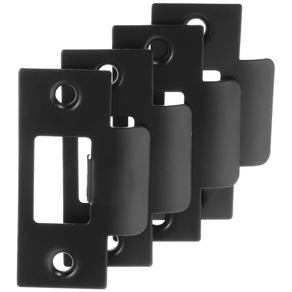 MLINS 4 Pcs Door Extender Block Replacement Latch 7.00X4.00X0.80CM Black