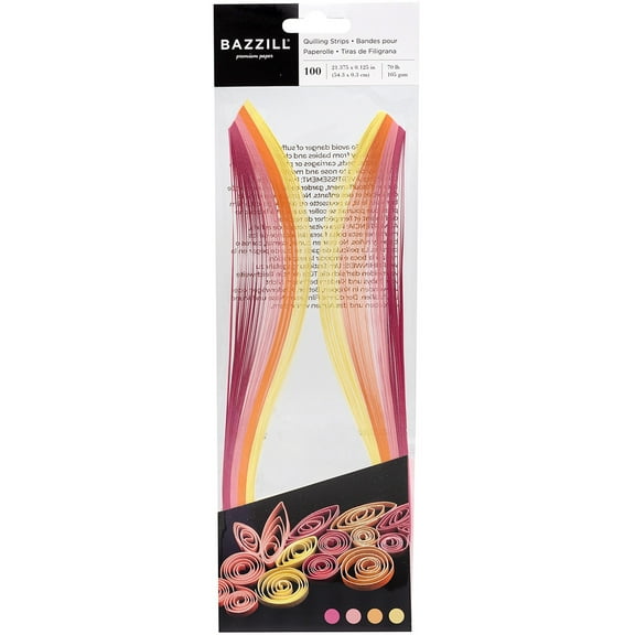 Bazzill Quilling Strip Paper Pack 100/Pkg-Pastel