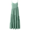 thumbnail image 4 of IROINNID Dress for Women 2023 Casual Cocktail Wedding Guest Dress Summer Loose Dress Strap Beach Long Maxi Summer Dresses For Sundress,Green, 4 of 6