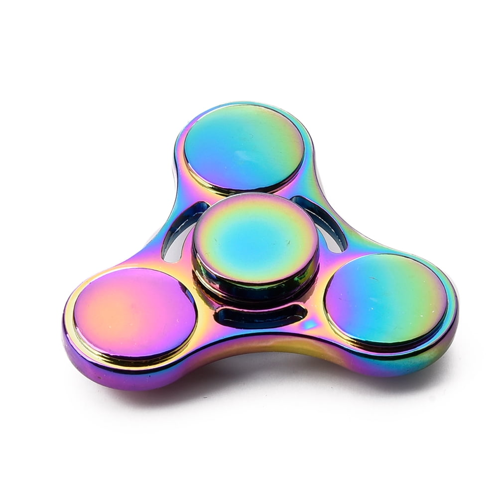 Rainbow Six Circles Fidget Metal Spinner Anxiety Stress Relief Focus Therapy 