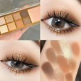 thumbnail image 2 of Paleta de sombra de ojos de 9 colores, brillo acrílico nacarado, Color tierra dorado roto, resistente al agua, maquillaje de ojos Natural duradero Gao Jinjia LED, 2 of 2