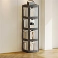 thumbnail image 1 of 360° Rotating Bookshelf Foldable Transparent Bookcase Movable Multi Layer Display Cabinet for Living Room Study,Fit Most Home, 1 of 6