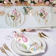 thumbnail image 3 of Easter Eggs Cloth Napkins, Butterfly Flowers Spring Watercolor Branch Floral Washable and Reusable Dinner Napkins Set of 2, Table Napkin for Kitchen Party Birthday Wedding Hotel Housewarming 20"x20", 3 of 9