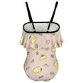 thumbnail image 6 of Pompompurin Girls One Piece Swimsuits Hawaiian Ruffle Swimwear Beach Bathing Suit Outfits, 6 of 7