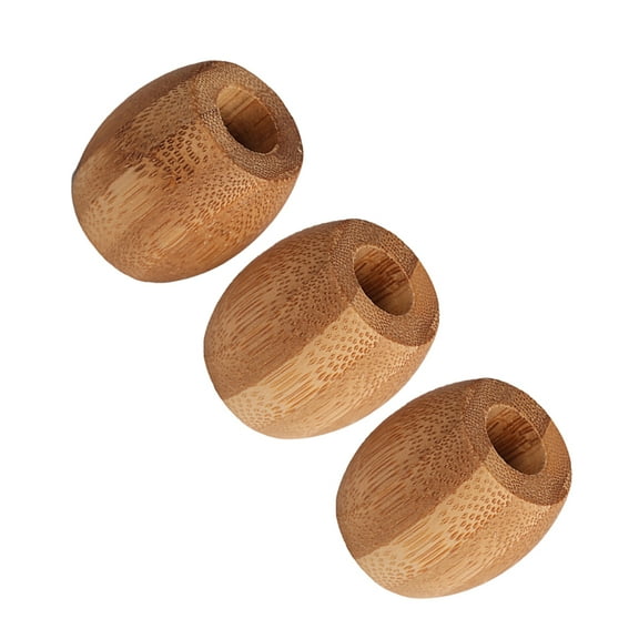 Supvox 3pcs Multi-functional Toothbrush Holder Bamboo for Bathroom Use