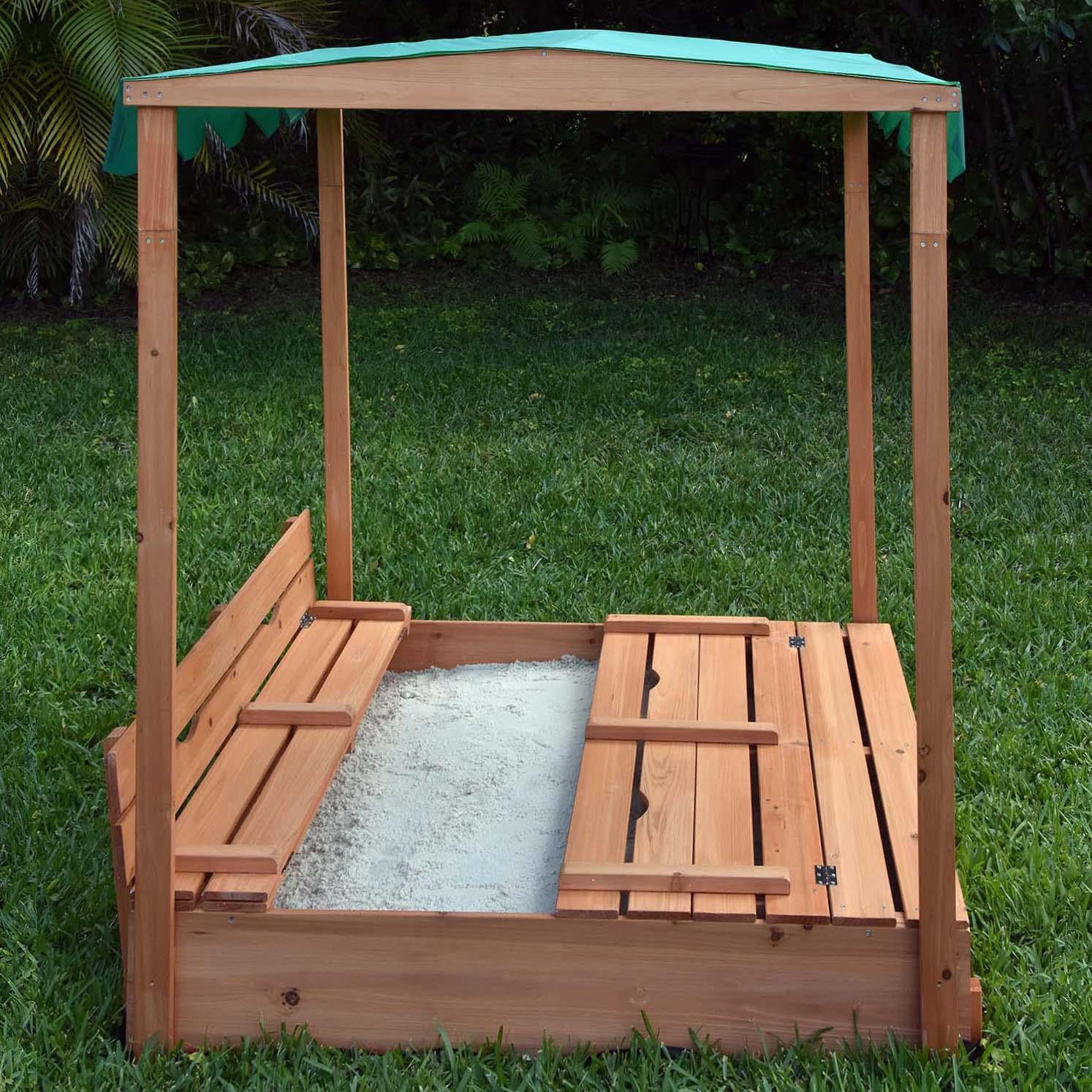 turtle play sandbox with canopy