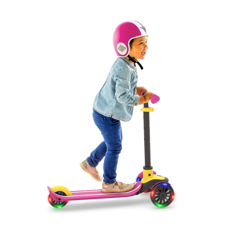 Chillafish Pink Scotti Glow 3-Wheel Lean-to-Steer Scooter