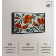 thumbnail image 2 of Orange Robins I Canvas Print Vintage Floral Art by Art Remedy, Black Frame, 15 x 10, 2 of 5