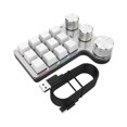 thumbnail image 1 of Teclado mecánico programable shaofei DIY RGB 12 teclas 3 botones Bluetooth Hotswap blanco, 1 of 5