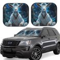 thumbnail image 2 of Picia Forest Meditating Goat 2 Piece Car Windshield Sun Shade Foldable | Foldable Sun Shield for Front Window Blocks UV Rays and Keeps Your Vehicle Cool-Medium, 2 of 7