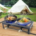 Double/Single Camping Stove Burner Cast Iron Propane Gas LPG Outdoor