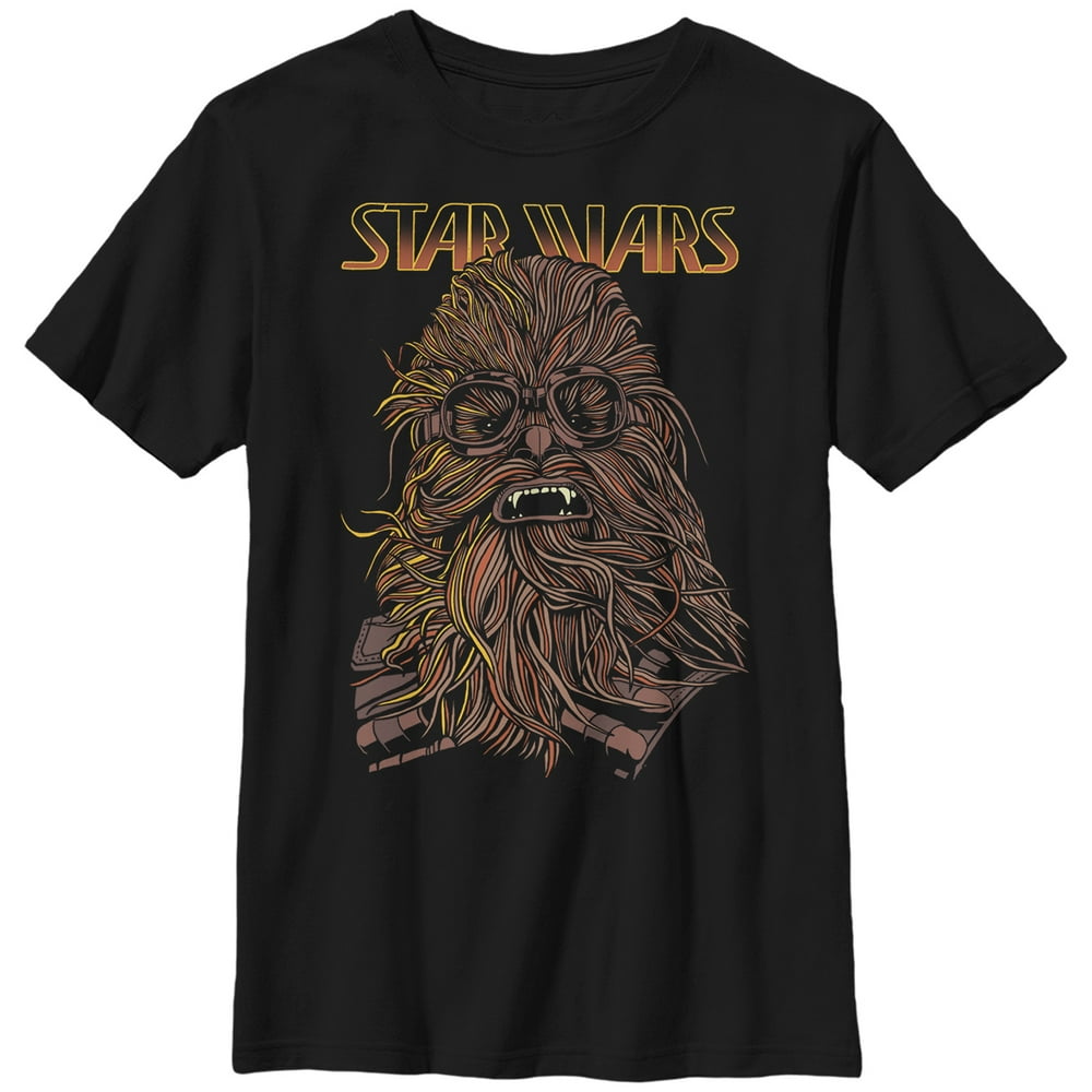 Star Wars - Boy's Solo: A Star Wars Story Chewie Hair Cartoon T-Shirt ...