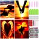 thumbnail image 1 of 4x DIY LandscapeFull Drill Set Resina Rhinestone para Oficina Hotel Cafe Decoración de, 1 of 8