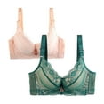 thumbnail image 2 of Gymayou 2 Pack Women Adjustable Shaping Bra No Underwire Comfortable Supportive Wireless Bralette Breathable Soft Stretch Bras Moss Green L, 2 of 5