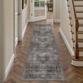 thumbnail image 3 of BERTHMEER 2'x8' Runner Rugs for Hallway Bedroom Entryway Kitchen Office Indoor Vintage Traditional Distressed Rugs Washable Non-slip,Brown Carpets, 3 of 7