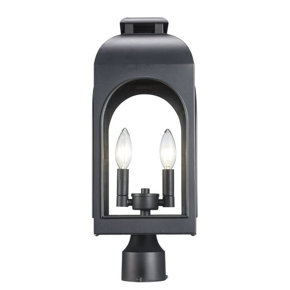 Trans Globe Lighting 51284 Presence 2 Light 18" Tall Outdoor Pier Mount Post Light - Black