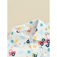 thumbnail image 4 of Bagilaanoe 2pcs Toddler Baby Boy Shorts Set Short Sleeve Print Shirt Tops + Shorts 6M 9M 12M 18M 24M 3T Kids Casual Summer Clothes, 4 of 8