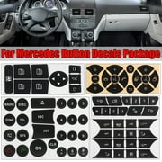 For 2007-2014 Mercedes Benz Button Repair Package Steering AC Window Decals Stickers New