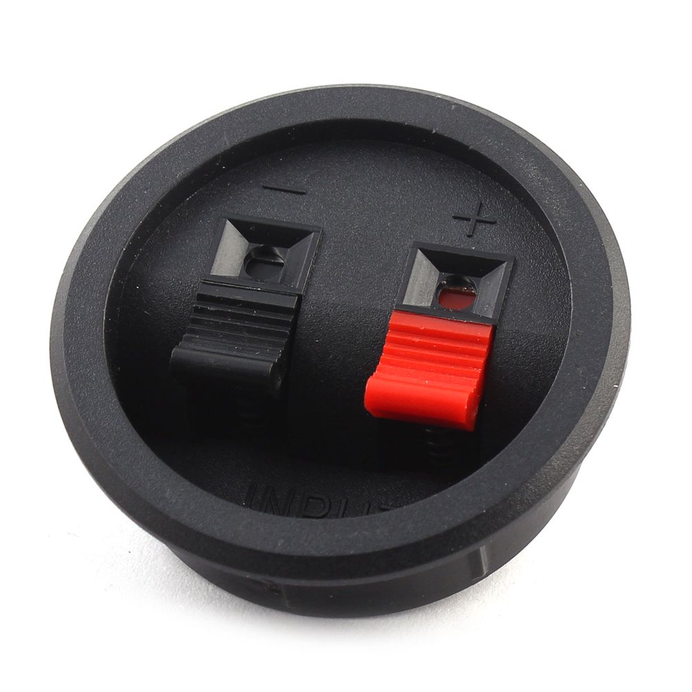 Unique BargainsPush in Type 2 Way Round Speaker Terminal Cup Connector