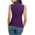 thumbnail image 6 of AherBiu Plus Size Tops for Women Tank Top Turtleneck Stretch Slim Fitted Basic Comfy Top Tees Tshirts, 6 of 9