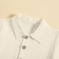 thumbnail image 5 of BLVB Baby Boy Girl Summer Clothes Toddler Infant Cotton Linen Short Sleeve Button up Dress Shirt Pocket Shorts Set 2PCS Outfit(Mint Green,12-18 Months), 5 of 6