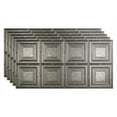 thumbnail image 1 of FASÄDE Portrait Decorative Vinyl 2ft x 4ft Glue Up Ceiling Panel in Galvanized Steel (5 Pack), 1 of 5