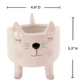 thumbnail image 2 of Planter for Succulent Plant Ceramic Plant Pots Indoor, Novelty Planters for Home Office Garden White Cat, Small, 1, 2 of 6