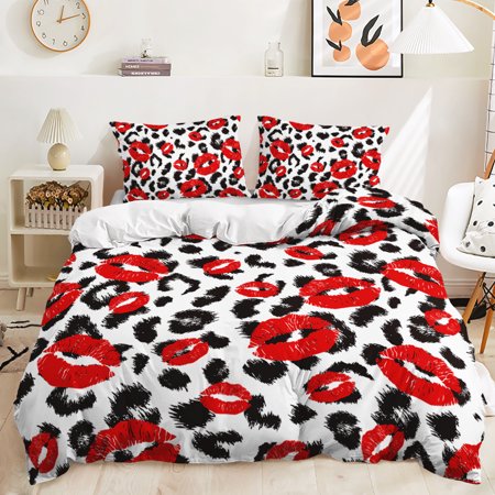 Hosima 3 Piece 3D Digital Printed Duvet Cover Full Size Bedroom Decorative Bedding Set,DEX55-King
