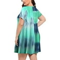 thumbnail image 4 of EQWLJWE Robes pour Femmes Été Ample Décontracté Grande Taille Confortable Femmes Col Rond Imprimé Floral Franges Bretelles Robe de Soirée, 4 of 5
