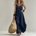 thumbnail image 4 of Aimik Women's Sleeveless Spaghetti Strap Loose Maxi Dress V-Neck Flowy Baggy Kaftan Casual Boho Dress, 4 of 5
