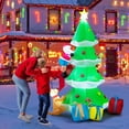 thumbnail image 3 of Costway 7 FT Inflatable Christmas Tree with Santa Claus & Dog Self-inflating Decoration, 3 of 11