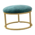 thumbnail image 1 of Otomano Elegante Sunnimix Escabel pequeño acolchado verde, 1 of 8