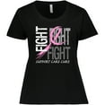 thumbnail image 3 of Inktastic Fight- Support, Care, Cure- Breast Cancer Awareness Women's Plus Size T-Shirt, 3 of 5