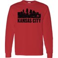 thumbnail image 3 of Inktastic Kansas City Skyline Grunge Long Sleeve T-Shirt, 3 of 5