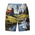 thumbnail image 4 of Lsque Mens Swim Trunks Pasture Cow A Pattern - Bathing Suit Compression Liner - Beach Swim Shorts Swimwear - (S-3XL) - Stretch Quick Dry -XX-Large, 4 of 9