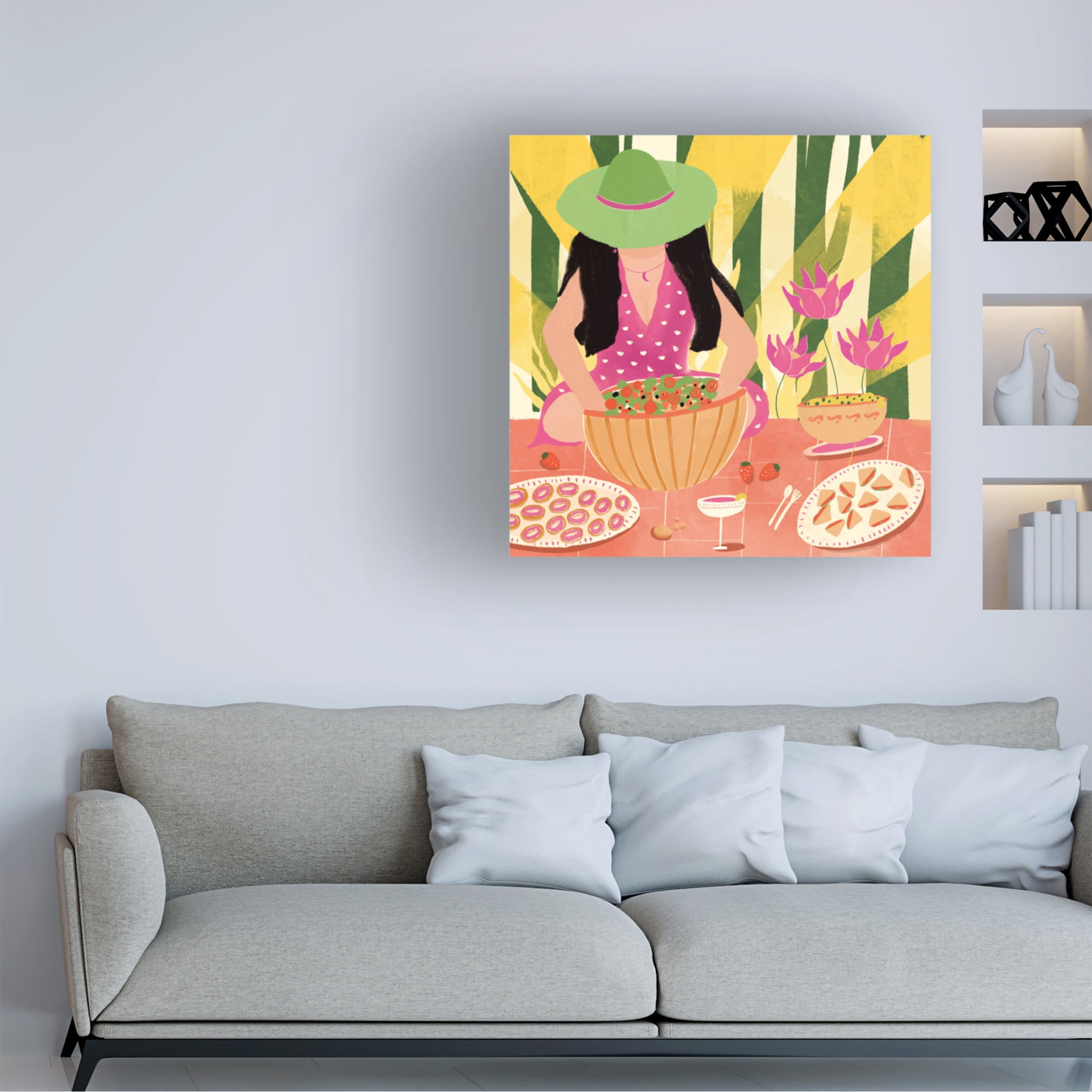 Trademark Fine Art Shriya Bhattacharya Tropical Picnic Canvas Wall Art