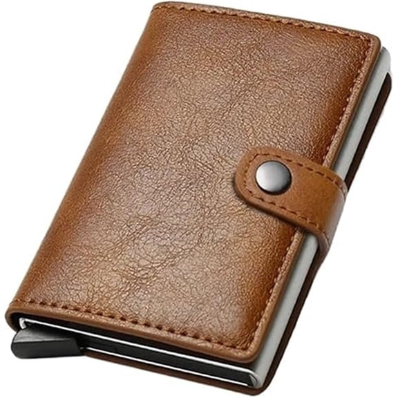 RFID anti-theft card swiping bag, carbon fiber aluminum alloy credit card metal card bag, men's wallet with elastic card and multiple card slots