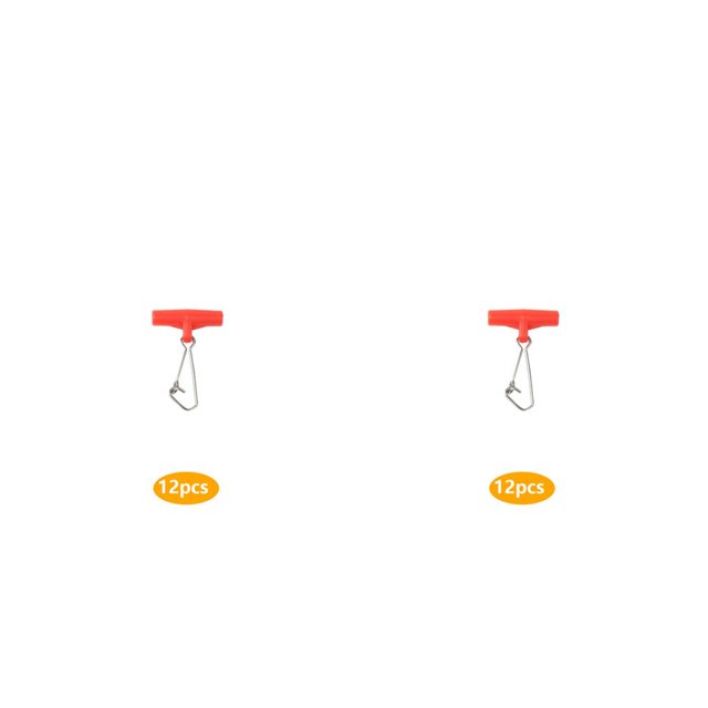 Soidarity 12 piezas de conector de diapositivas de de línea de pesca con broches de presión de agua salada Rojo 2piezas